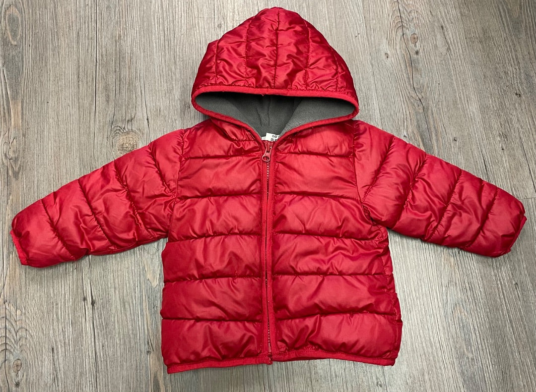 Red Old Navy Fleecelined Puffer Jacket, 18-24M