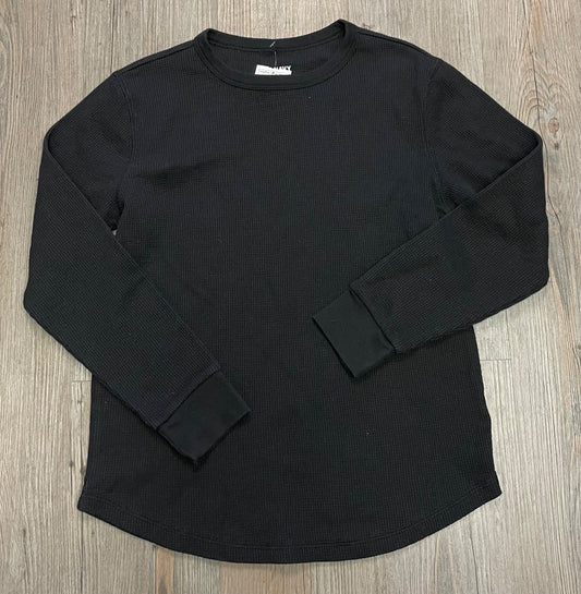 Black Old Navy Waffle Long Sleeve Top, 10-12Y