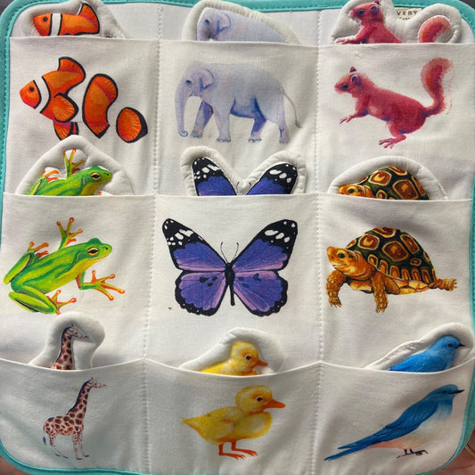 Multi Colour Lovevery Quited Critter Pockets Toy, Pre-owned