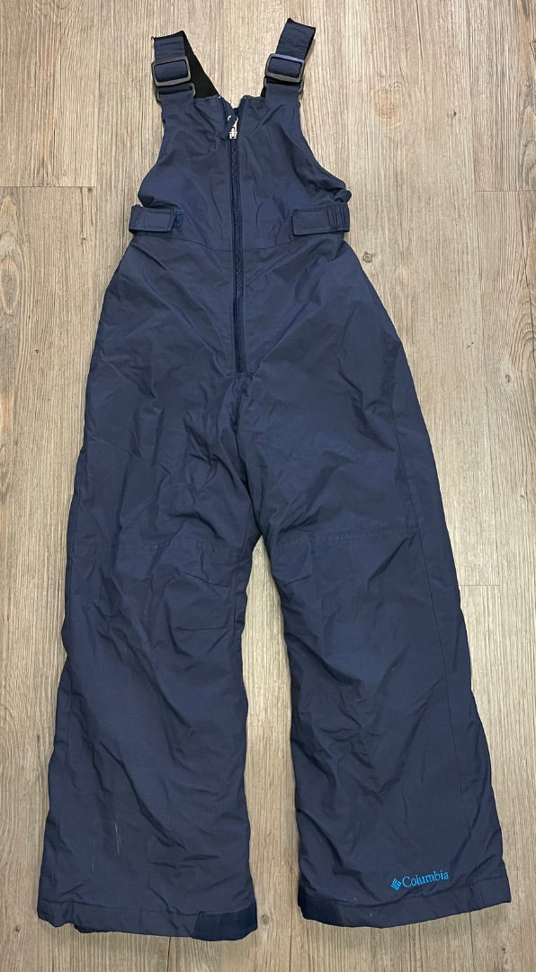 Navy Columbia Bib Snow Pants, 6-7Y