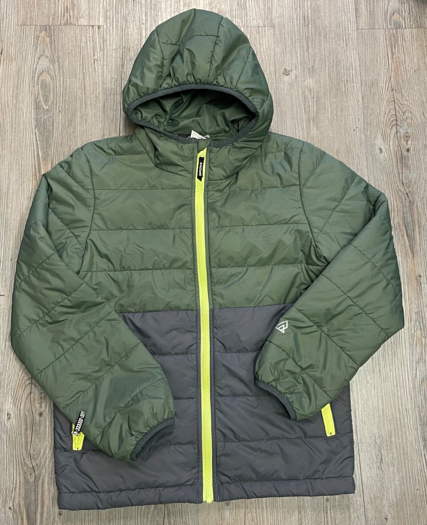 Green Ripzone Puffer Jacket, 14Y+