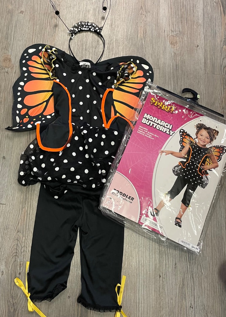 Black Spirit Monarc Butterfly Costume, 3-4Y