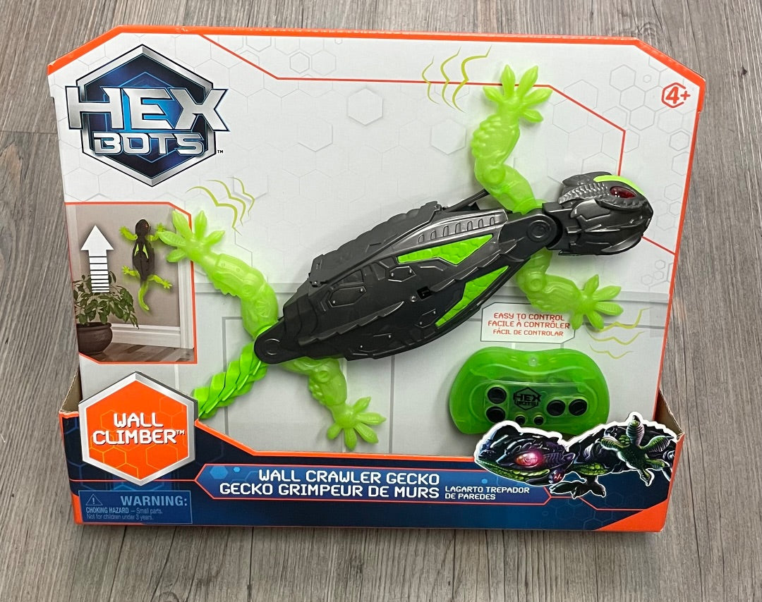 Grey, Lime Hex Bots Hex Bots Wall Clawler Gecko, 4Y+