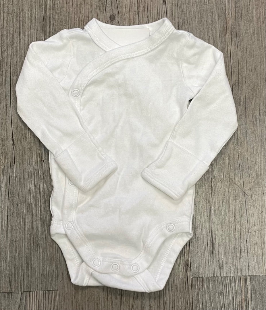 White Carters Long Sleeves Onesie, Newborn