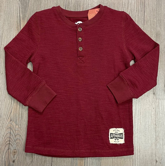Maroon Appaman Long Sleeves Top, 3Y