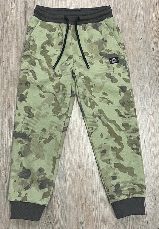 Oil Green F4A Bowie Camo Fleece Jogger, 6-7Y