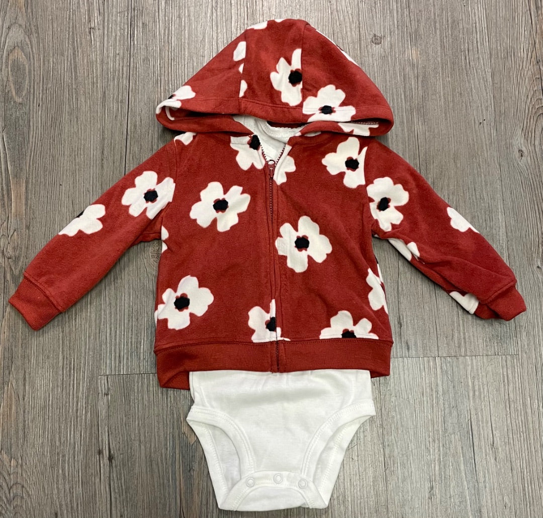 White Rust Carters 2PC Clothing Set, 9M