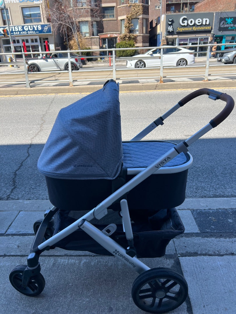 Blue Uppababy Single Vista Stroller, 0-4Y