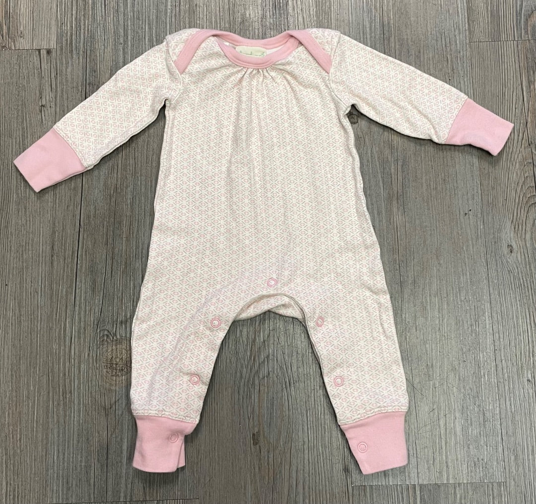 Pink Sapling Pj Onesie, 0-3M