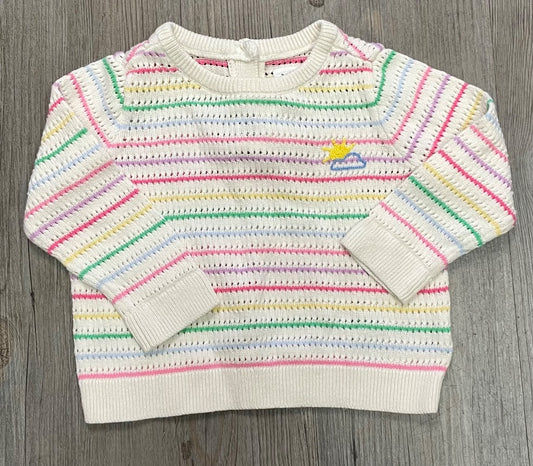 Rainbow Gap Knit Sweater, 6-12M
