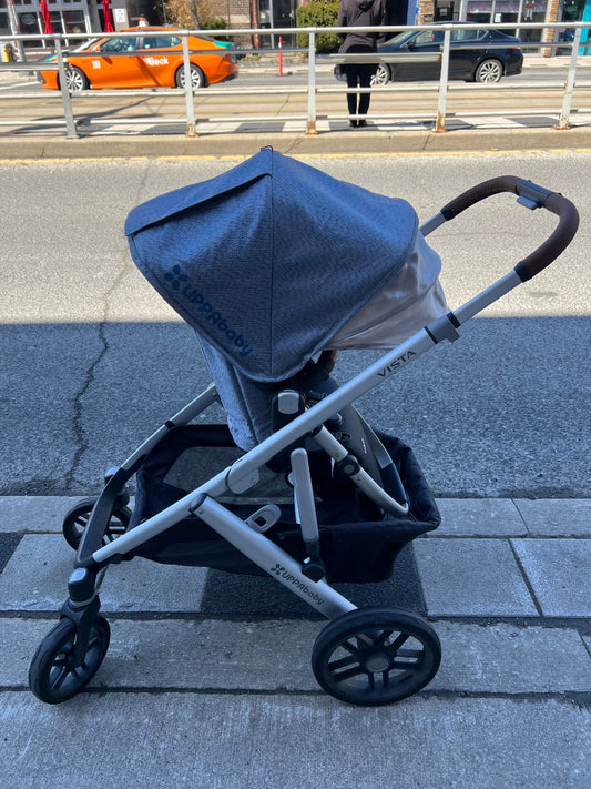 Blue Uppababy Single Vista Stroller, 0-4Y