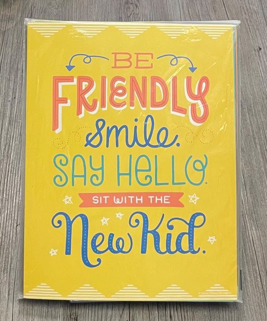 Multi Colour 12 Mini Posters Positive Character Traits