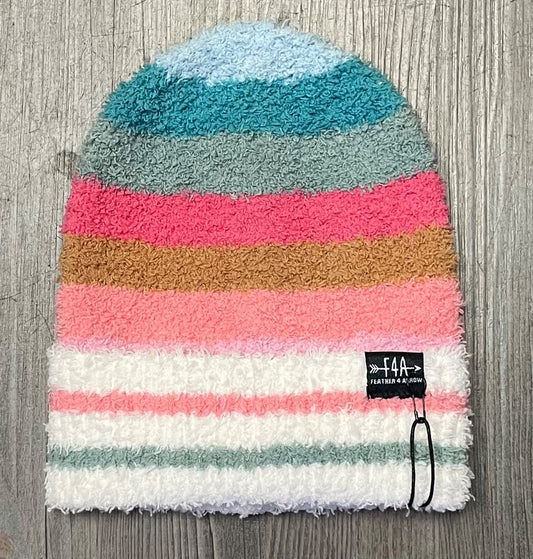 Multi Colour F4A Tate  Stripe Beanie, One Size