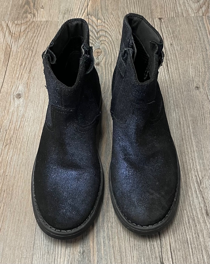 Glitter Navy Blue Geox Fall Boots, 1Y