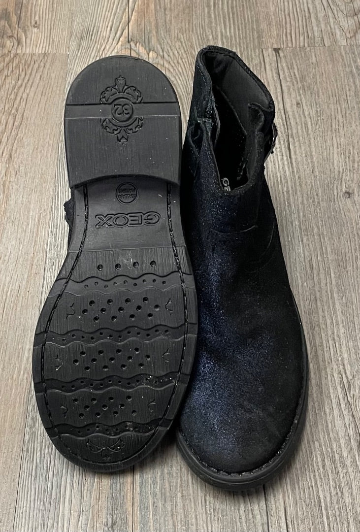Glitter Navy Blue Geox Fall Boots, 1Y