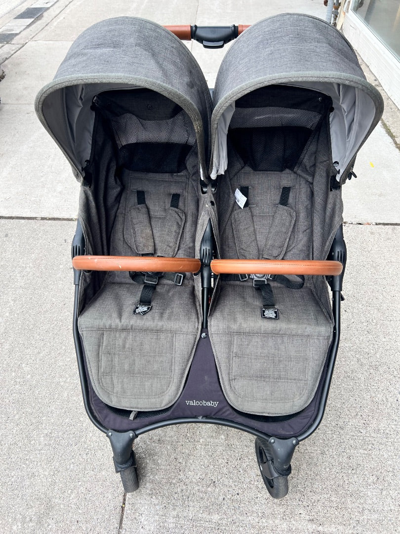 Grey Valco Baby Snap Duo Trend Side by Side Double Stroller, 0-45lbs