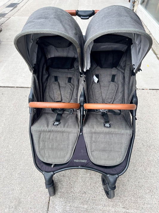 Grey Valco Baby Snap Duo Trend Side by Side Double Stroller, 0-45lbs