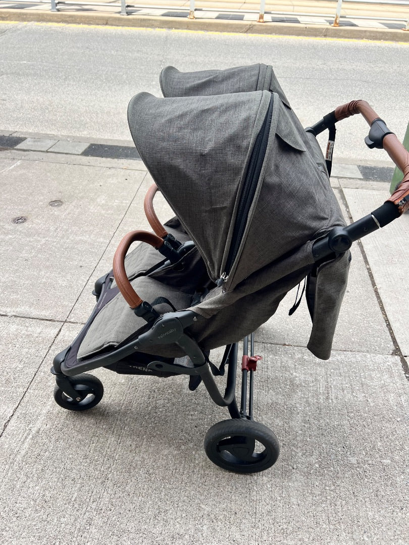 Grey Valco Baby Snap Duo Trend Side by Side Double Stroller, 0-45lbs
