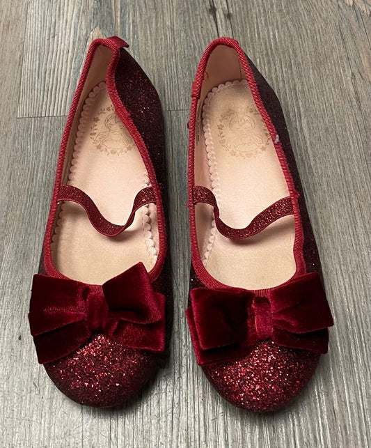 Red H&M Glitter Flat Shoes, 13Y