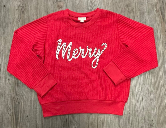 Red Pullover Merry F4A 6-7Y