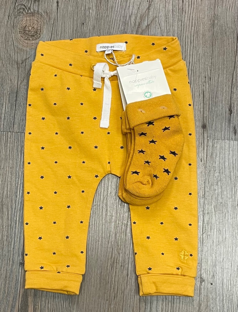 Mustard Noppies Pant And Socks, Newborn