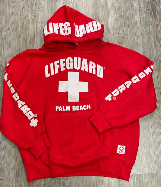 Red  Pullover Hoodie Lifeguard, 11-12Y