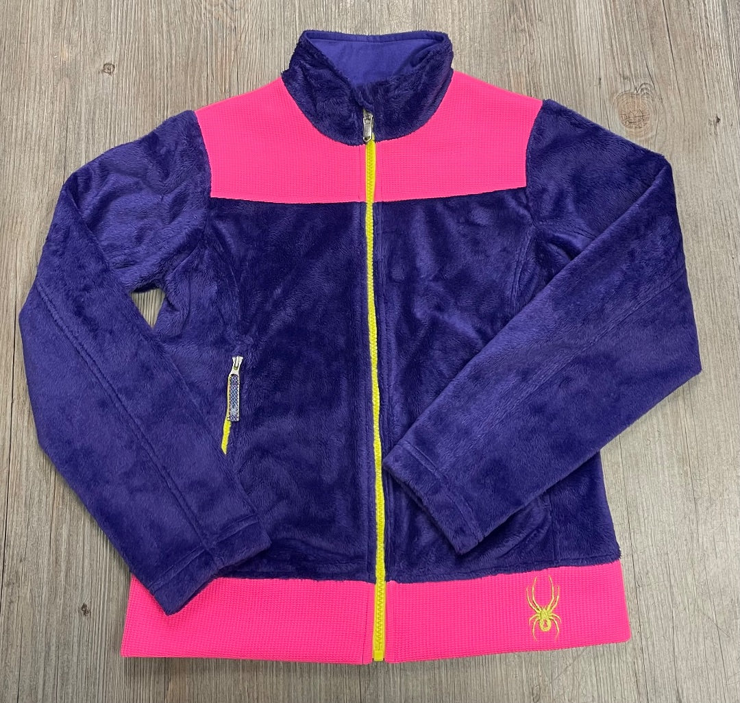 Purple ,Pink Spyder Fleece Jacket, 10-12Y