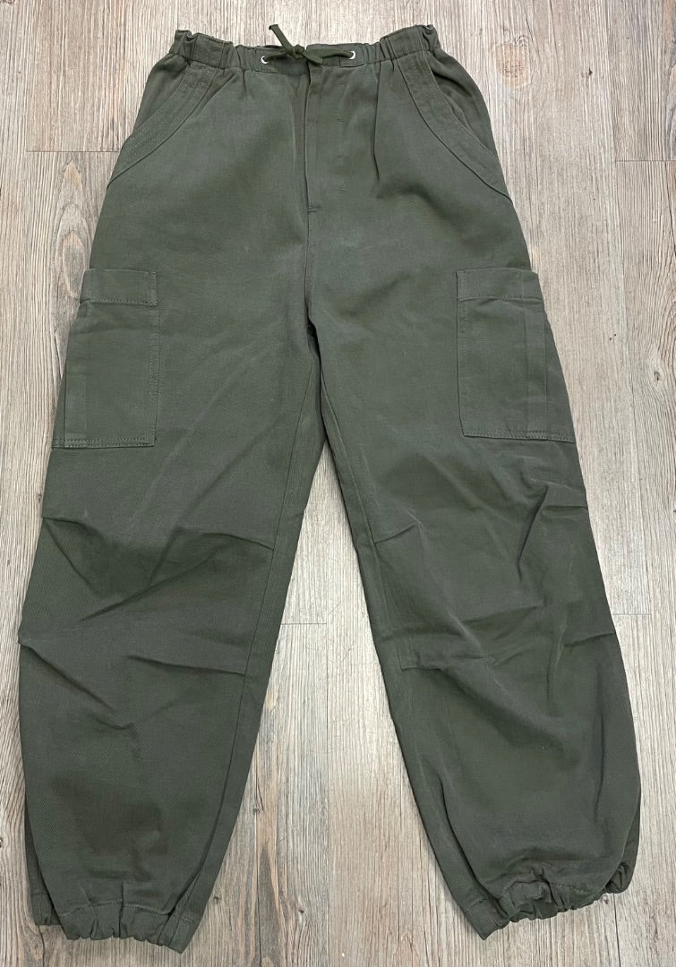 Green Zara Cargo Jogger Pants, 11-12Y