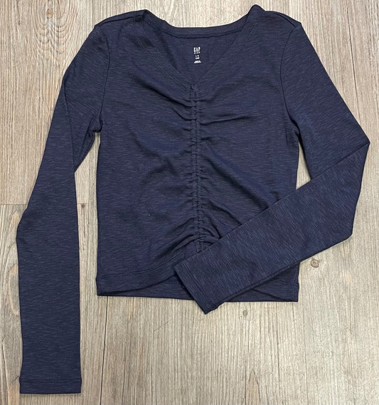 Navy Gap Long Sleeve Top, 10Y