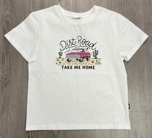 Ivory F4A  Dirt Road Vintage Tee 6-7Y