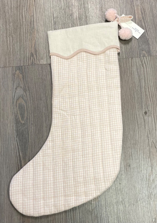 Pink Ginham Rylee + Cru Christmas Stocking
