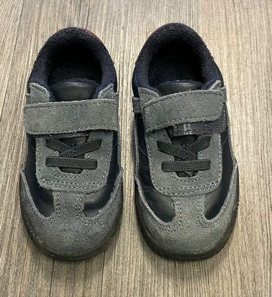 Grey,Black Zara Suede Velcro Shoes, 6T