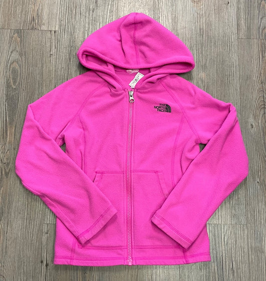 Pink Northface Fleece Hooded Sweater, 7-8Y