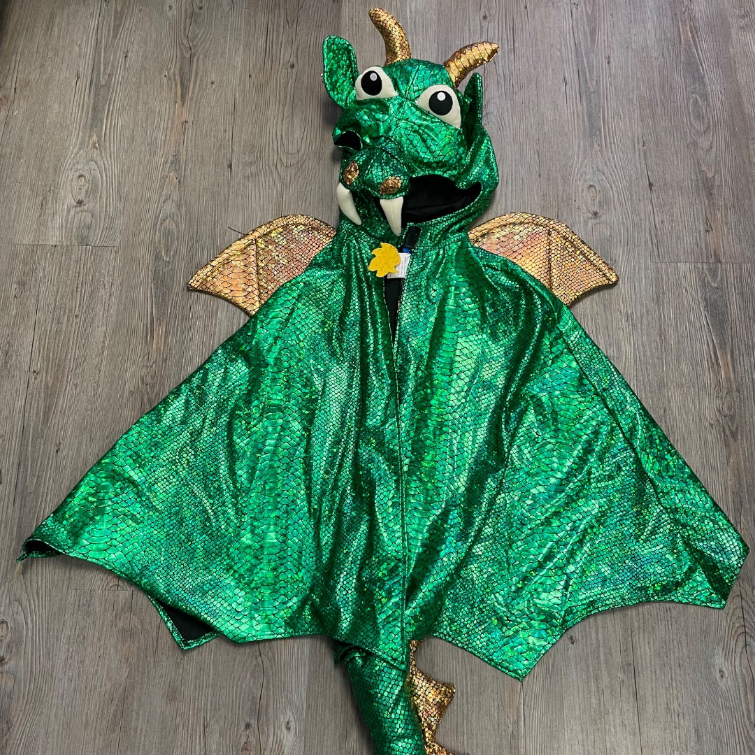 Green Gold What A Character! Dragon Cape, 3-6Y