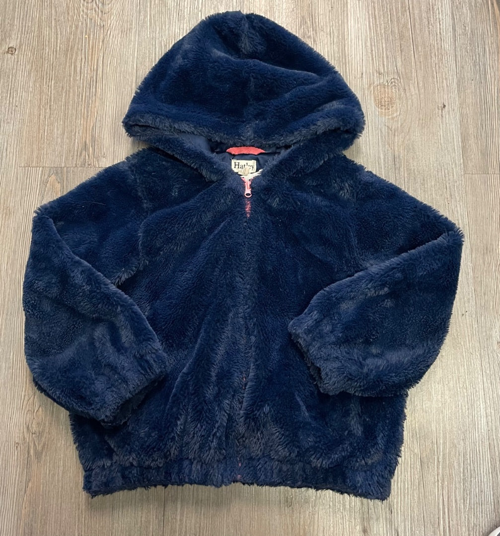 Navy Hatley Sherpa Hooded jacket, 5Y
