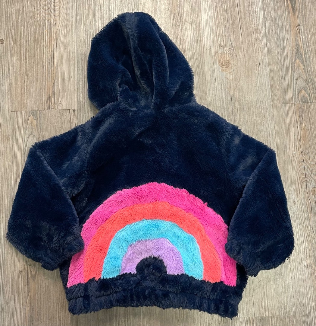 Navy Hatley Sherpa Hooded jacket, 5Y