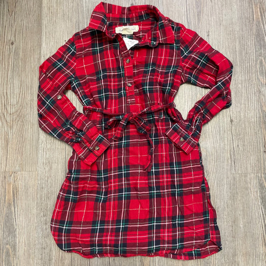 Plaid H&M LS Dress, 6Y