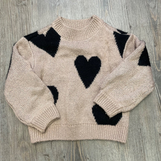 Hearts Print Carters Knit Sweater, 4Y
