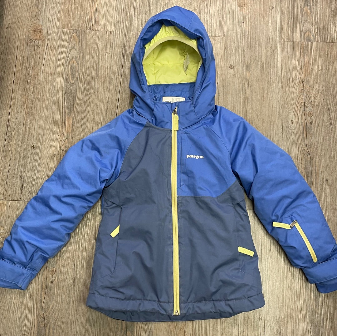 Blue/Yellow Patagonia Ski Jacket, 5-6Y