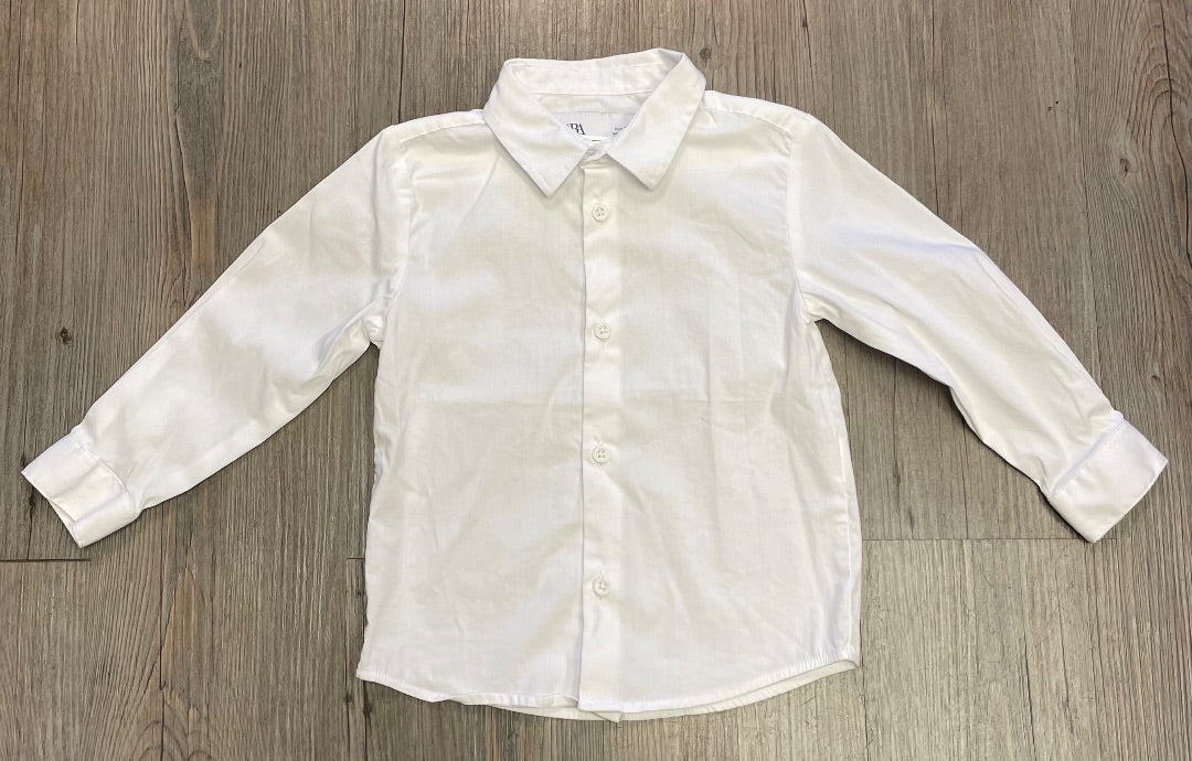 White Long Sleeve  Zara Shirt Dress Clothes 2Y