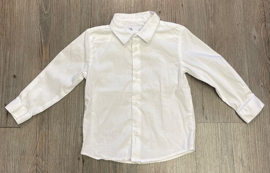 White Long Sleeve  Zara Shirt Dress Clothes 2Y