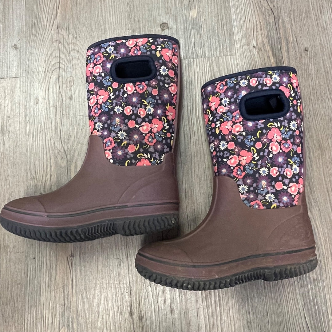Floral  Winter Boots, 11Y
