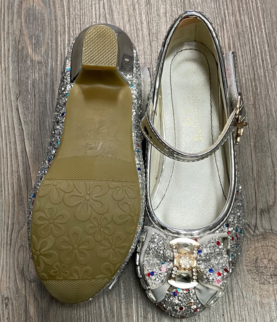 Glitter Jiaduwang Mini Kids Heel Shoes, 13Y
