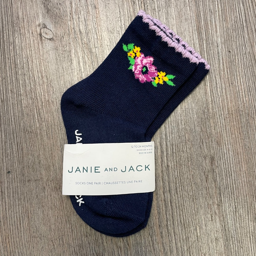Navy Janie & Jack Socks, 12-18M