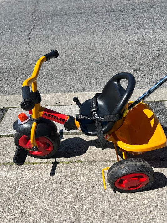 Yellow/Black Kettler Push Trike, 2-5Y