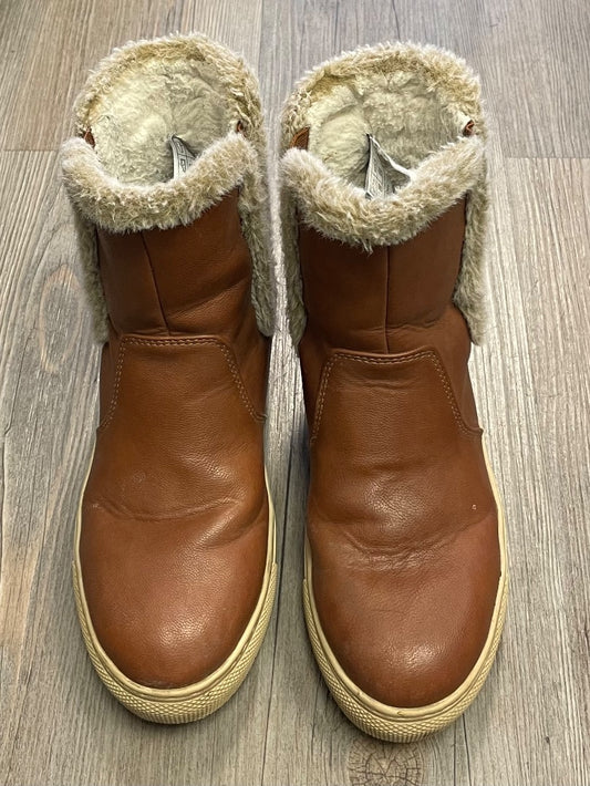 Brown Cougar Leather Boots, 2Y