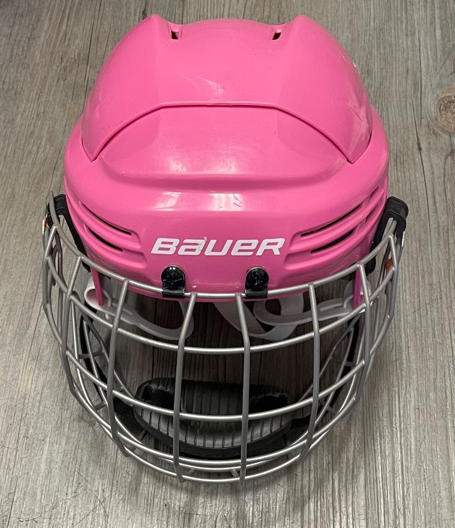 Pink Bauer Hockey Helmet, 50-55CM