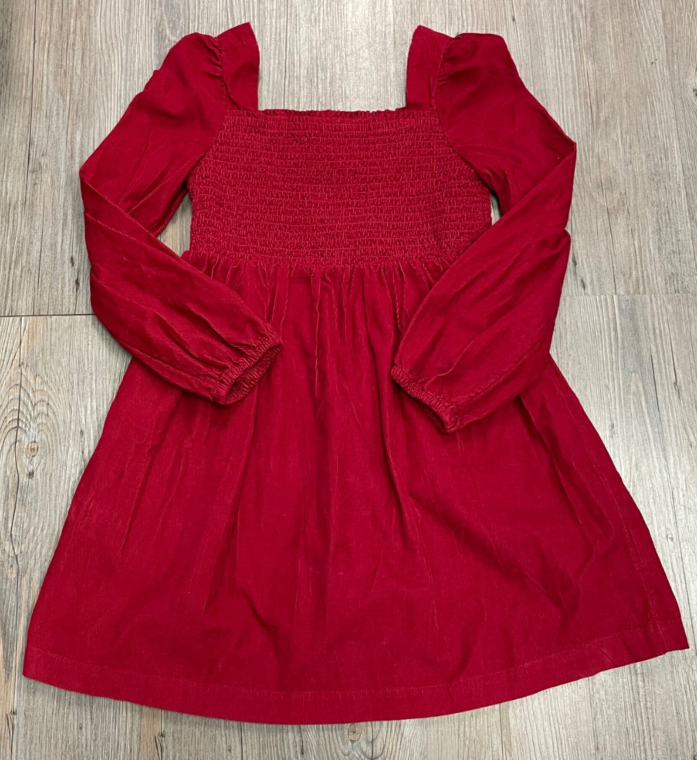 Red Gap L/S Dress, 8Y