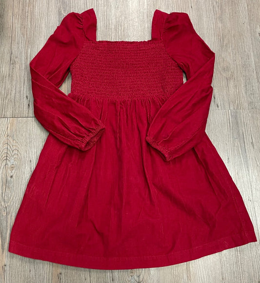 Red Gap L/S Dress, 8Y