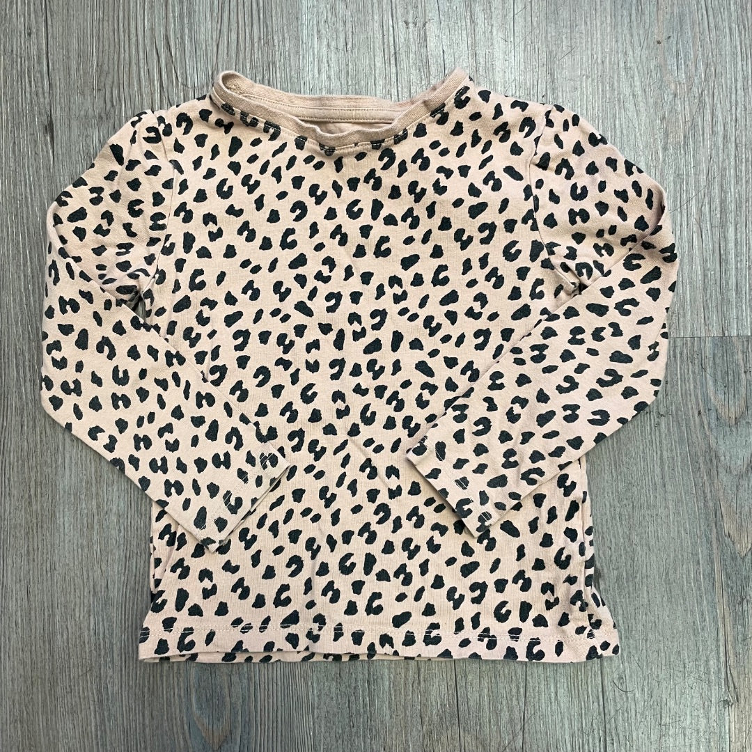 Leopard H&M LS Top, 3-4Y